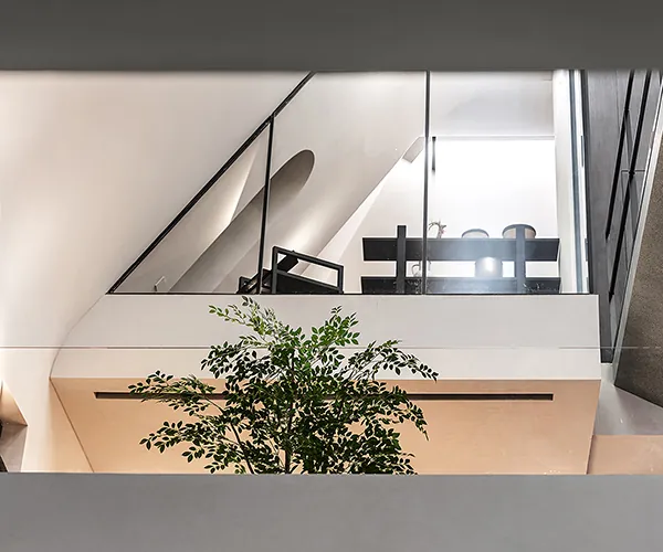 Looking up from Living Room